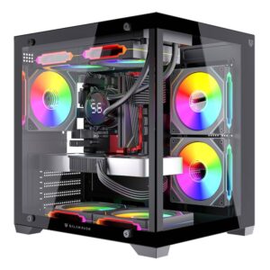 Balam Rush Gabinete Mini Torre TANK GLOW MAX 3900 Factor: Mini ITX - Panel Lateral de Crystal templado
