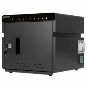 Gabinete de carga con 10 puertos USB-C - hasta 10.9, 3A/18W por puerto y 180W total, Cerradura con llave, MANHATTAN 715942