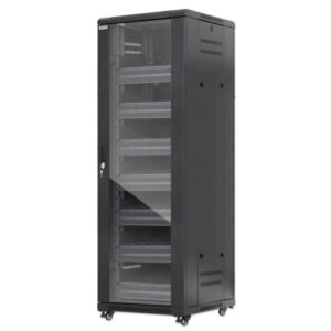 Gabinete de red 19 Pro Line con extractores de aire - 38U, Ensamblado, Incluye accesorios, 800Kg, 600x600, INTELLINET 716246