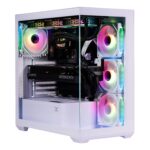 Naceb Gaming NACEB GABINETE GAMER MEDIA TORRE CRISTAL TEMPLADO ATX - MICROATX, VENTILADORES 3 Frontales, 1 Posterior BLANCO, USB 3.0 x2 HD Audio/Micrófono x1 NA-0637B
