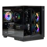 Naceb Gaming GABINETE GAMER ITX - MicroATX, ATX CRISTAL TEMPLADO, Ventiladores 2 Frontales, 1 Posterior ARGB, USB 3.0 x1, USB C x1, USB 1.1 x1 HD Audio x1 NA-0638