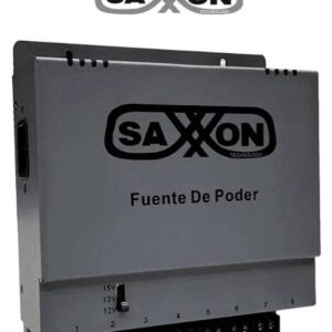 SAXXON ENERGIA PSU1208A - Fuente de poder Regulable Metálica 8 Ch Voltaje de Ajuste 12V 13V o 15V cc Salida 8 Amp en los 8 Canales Máximo 1 Amp canal