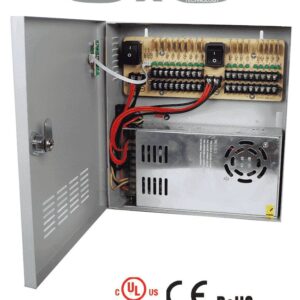 SAXXON PSU1230D18 - Fuente de Poder 12 vcd / 30 Ampers/ Para 18 Camaras/ 1.67 Amperes por Canal/ Protección contra Sobrecargas/ Certificación UL