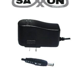 SAXXON PSU12015E - Fuente de Poder Regulada de 12 Vcc 1.5 Amperes/ Conector Macho/ Especial para Camaras de CCTV/ Usos Multiples