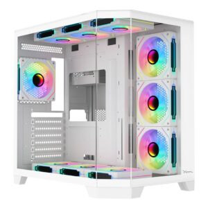 X-Tron XZGAXT1W Gabinete Gamer X-Tron Mid Tower Xzeal ATX XZGAXT1W Panel Der. Vidrio + Metal 2xUSB1.0 +1xUSD3.0 +3.5 mm+ 4 ARGB Fans