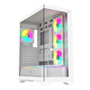 XZGAEX1W Gabinete Gamer Xzeal Full Tower XZ160 - EATX/ATX Panel Der.Front. Cristal templado 1xUSB2.0 + 1xUSB3.0 + 1x USB Tipo C+ 1x3.5mm + 4 Ventiladores ARGB Blanco