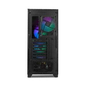 Yeyian gabinete gamer phoenix panel de cristal templado - atx, m-atx, itx, hasta 9 vent 4 incluidos, gpu hasta 400 mm, gran conectividad, YCM-APPHO-01