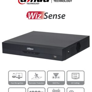 Dahua Technology DH-XVR5104HS-4KL-I3 DAHUA XVR5104HS-4KL-I3 - DVR 4k de 4 Canales y 4 IP o hasta 8 IP.WizS - H.265+, 1 canal para reconocimiento facial, SDM+. sata 10TB no inluye