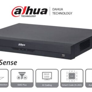 Dahua Technology DH-XVR5216A-4KL-I3 DAHUA XVR5216A-4KL-I3 DVR 16 CH 4k - WizS H.265+/16 CH HDCVI+16 IP/ Hasta 32 Ch IP/ 2 Ch Facial/ SDM+ 2 DDS de 10TB/ 16 3 E S 4 CH de Audio/ IoT/ POS