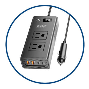 CDP XVU212 adaptador e inversor de corriente Interior 200 W Negro