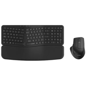 AC-939867 Kit Teclado y Mouse ACTECK Creator Ultra CONFORT MK650 Teclado y Mouse Ergonómico Inalámbrico - Teclado de Membrana 2.4Mhz, 2 Baterías AAA Incluidas