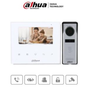 Dahua Technology DAHUA DHI-KTA04 - Kit de videoportero analógico con monitor de 4.3 y botones táctiles. Incluye frente de calle con cámara de 1.3 MP