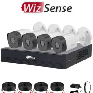 Dahua Technology Kit de Videovigilancia DAHUA 4 canales KIT DE 4 CH 1MP KITXVR1B04-I/T/4-B1A11N