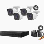 HIKVISION HL24LQKITS-M(B) KIT TurboHD 1080p / DVR 4 canales / 4 Cámaras Bala de Metal / H.265+ / 1 Fuente de Poder Profesional / Accesorios de Instalación