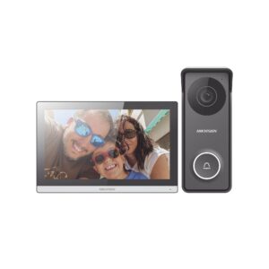 HIKVISION DS-KIS313-P Kit de Videoportero Hibrido TurbHD con Pantalla LCD touch de 7 Pulgadas bisel delgado