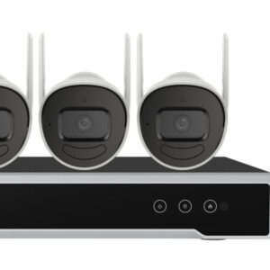 HIKVISION NK42W0H-1T(E) Kit IP Inalámbrico 1080p / NVR 4 Canales / 4 Cámaras Bala para Exterior / 1 HDD de 1 TB / Modo Repetidor