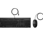 Kit de Teclado y Mouse HP 225 Alambrico (AX2Y7AA#ABM). Conectividad Plug and Play - Tipo de conexión USB tipo A con cable, Color Negro