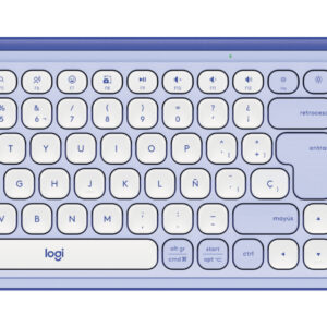 Kit LOGITECH POP 920-013054 Teclado y mouse Bluetooth. Color lila y blanco.