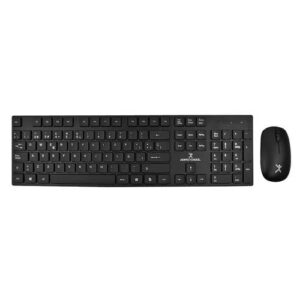 PC-201281 Kit de Teclado y Mouse Inalámbrico Silencioso y Antiderrames Dust Color Negro | PERFECT CHOICE
