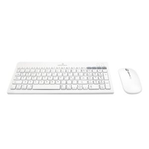 PC-201380 Kit Teclado + Mouse Recargable Inalámbrico+ BT Zebrary Color Blanco | PERFECT CHOICE