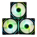 Naceb Gaming Kit de 3 ventiladores negro NA-0650N
