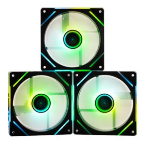 Naceb Gaming Kit de 3 ventiladores negro NA-0650N