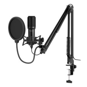 Xzeal Kit de microfono c/soporte xz260 negro. XZKMC1B