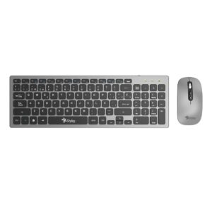 Combo Inalámbrico Recargable 2 en 1 Stylos STPKTM6G Teclado 96 Membrana 96 teclas Conexión USB Nano