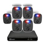 SWDVK-846806MQB-US KIT DVR 6 CAMARAS DVR-4680 SWANN Sistema de seguridad 8 Canales - 6 Camaras con audio, Luces intermitentes rojo y azul, Sensor de Luz