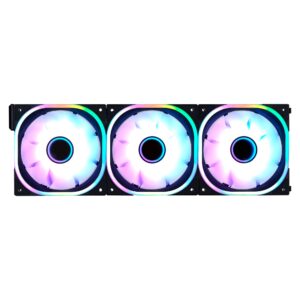 FKG500-BK Kit ventiladores modulares GAME FACTOR fkg500 - 3 fans 120mm, 58 cfm, rgb, control remoto negro