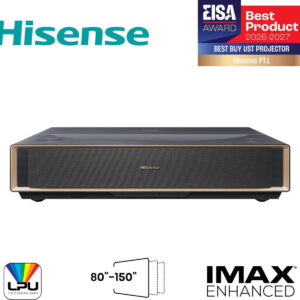 Laser Cinema Hisense PT1 4K DPL - GOOGLE TV de 80 a 150 Pulgadas, Tiro corto.