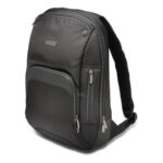 Mochila Triple Trek 14 K62591AM KENSINGTON - Negro, cremalleras reflectantes, alta resistencia de 1680 deniers, con correas alcochadas.