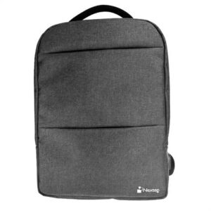 Mochila Nextep para Laptop NE-670M 15.6 pulgadas Color Gris tirantes ajustables y acolchados Frontal e interior con zipper