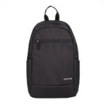 Backpack BASIC BLACK TECHZONE TZLBP15 15.6 pulgadas - color negro, 2 bolsos laterales y 1 frontal, tirante acojinado. GARANTIA LIMITADA DE POR VIDA