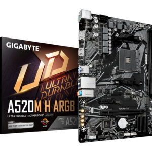 Tarjeta madre GIGABYTE micro atx A520M H ARGB - ddr4, am4, 64 gb, para amd