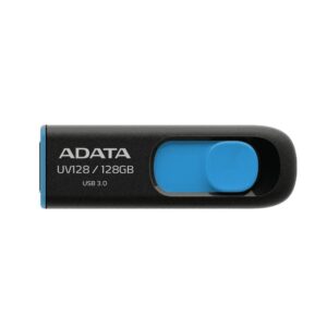 AUV128-128G-RBE Memoria USB ADATA UV128 - Negro, 128 GB, USB 3.2 (retrocompatible con 3.0 y 2.0), 100 MB/s, 40 MB/s