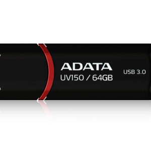 AUV150-64G-RBK Memoria USB ADATA UV150 - Negro, 64 GB, USB 3.2 (retrocompatible con 3.0 y 2.0), 100 MB/s