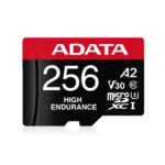 AUSDX256GUI3V30SHA2-RA1 Micro Secure Digital ADATA HIGH ENDURANCE (alta durabilidad) microSDXC UHS-I U3 - SD6.0 Clase 10, V30 256GB Clase 10 (A2), Velocidad de lectura / escritura