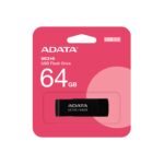 ADATA Memoria USB de 64GB UR310 3.2 Gen 1 (retro compatible 3.0 y 2.0) - diseño material reciclado sin tapa. NEGRO. UC310-64G-RBK