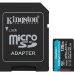 Kingston Technology SDCG4/128GB Memoria microsd kingston canvas go! plus gen4 128gb r.200mb/s cl10 uhs-i u3 v30 a2