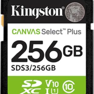 Kingston Technology SDS3/256GB Memoria sdxc kingston canvas select plus gen3 256gb r.150mb/s cl10 uhs-i u1 v10