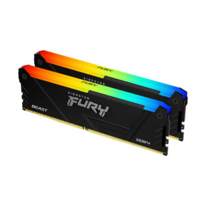 Kingston Technology KF432C16BB2AK2/16 Memoria ram kingston fury beast black xmp rgb dimm ddr4 16gb (2x8gb) 3200mt/s cl16 1rx8 1.35v (kit of 2)