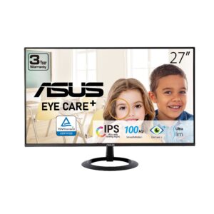 VZ27EHF Monitor ASUS EyeCare Gaming VA27EHF 27 (90LM0550-B031B0) 1080P - IPS, Full HD, sin marco, 100 Hz, 1 ms, HDMI(v1.4) x 1, Montaje en pared VESA