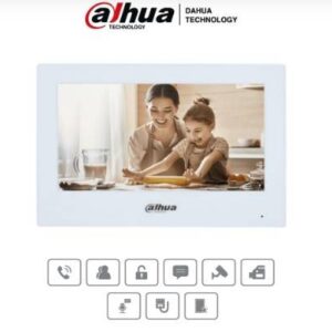 Dahua Technology DHI-VTH2621GW-P DAHUA VTH2621GW-P - Monitor IP Touch de 7 Plg/ Blanco/ Poe/ 6 1 E S de Alarma/ Uso Interior/ H.265/ Soporta 4 Frentes de Calle y 4 Monitores extra