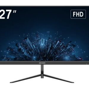 HIKVISION DS-D5027F3-2P2S Monitor LED Full HD de 27 / Bocinas Integradas / 100 Hz / Ideal para CCTV - Oficina y Hogar / Entrada HDMI-VGA / Uso 24/7 / IPS / Ultra Delgado