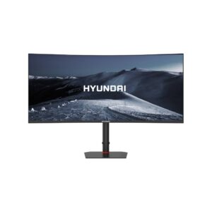 Monitor Gaming - Curvo, LED, HYUNDAI 34 Pulgadas HT34CGMBK01, Resolucion 3440x1440, 180Hz Negro