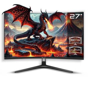 Monitor Xzeal 27 pulgadas Xzeal XZ4010-2 Panel Curvo VA FHD 180Hz 1ms 1xDP + 1xHDMI + Vesa 100x100mm Negro