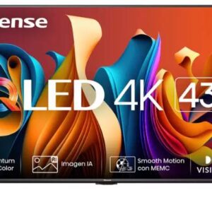Televisor Hisense 43QD6QV - 43 pulgadas, QLED, 3840 x 2160 Pixeles, QLED VIDAA SMART TV