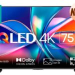 Televisor Hisense 75QD6QV - 75 pulgadas, QLED, QUANTUM DOT, 4K UHD, 3840 x 2160 Pixeles, VIDAA SMART TV