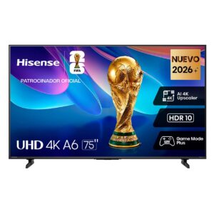 Televisor Hisense 75A60SR - 75 pulgadas, LED 4K UHD, 3840 x 2160 Pixeles, ROKU SMART TV